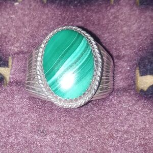 Navajo Native American Sterling Mens Ring Vintage 12